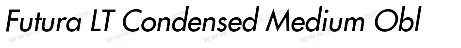 Futura LT Condensed Medium Oblique字体转换